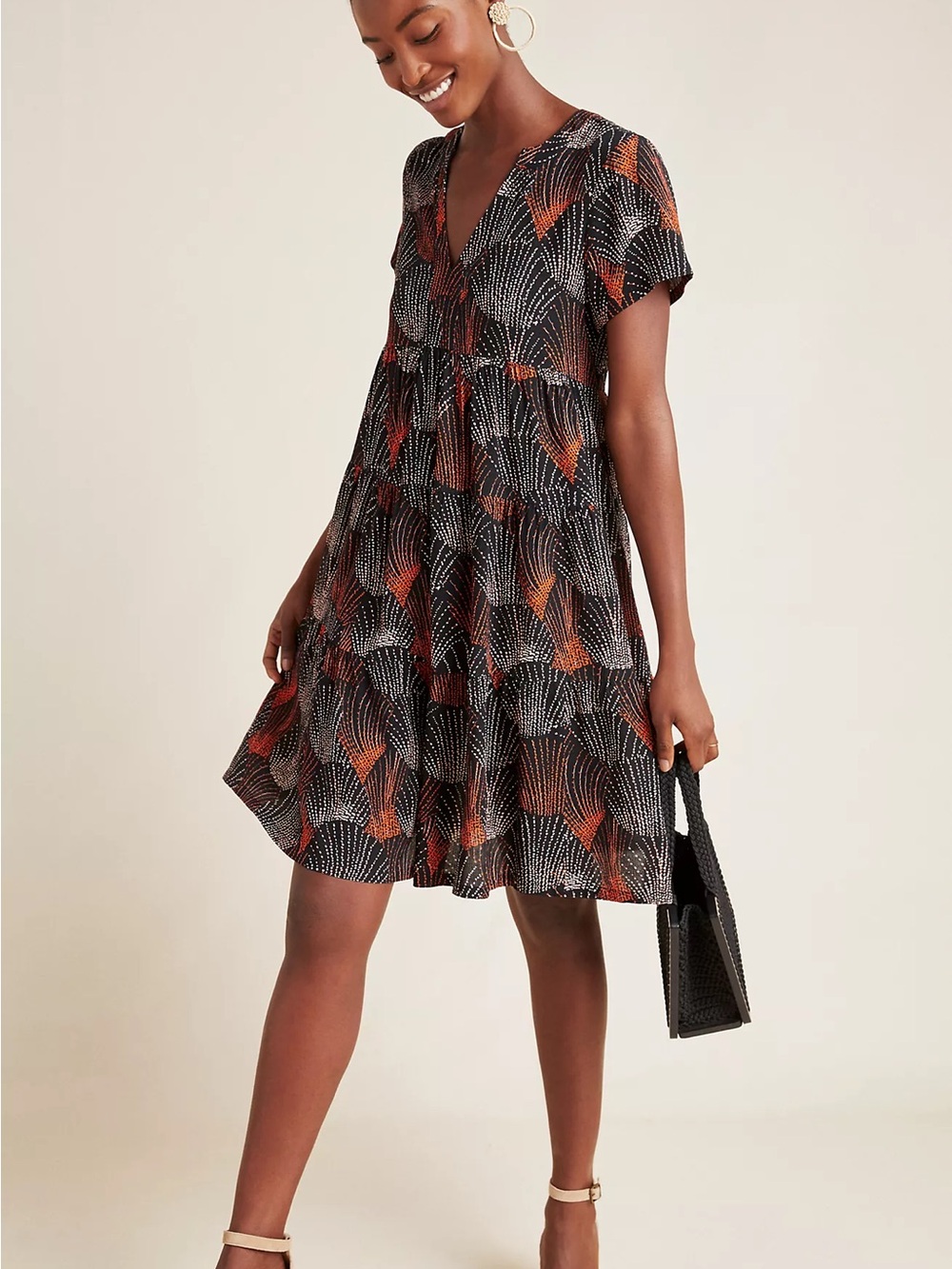 MAEVE Anthropology Women’s Tania Tiered Tunic Dress Sz XS